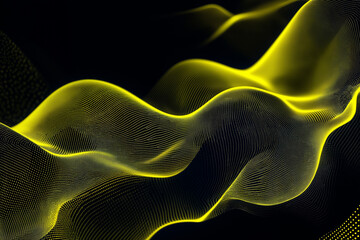 Abstract gradient wavy yellow design