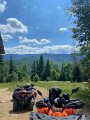 camping in the mountains