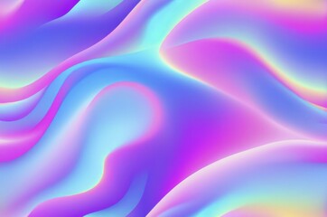 Vibrant abstract image featuring fluid shapes and a gradient of pink, blue, purple, and turquoise, AI generated