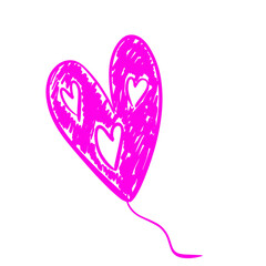 hand drawn valentine shape element for your asset