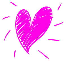 hand drawn valentine shape element for your asset