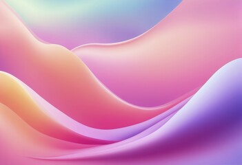 Fototapeta premium Abstract flowing gradient in pink, blue, and purple pastel colors with smooth transitions and curves, AI generated