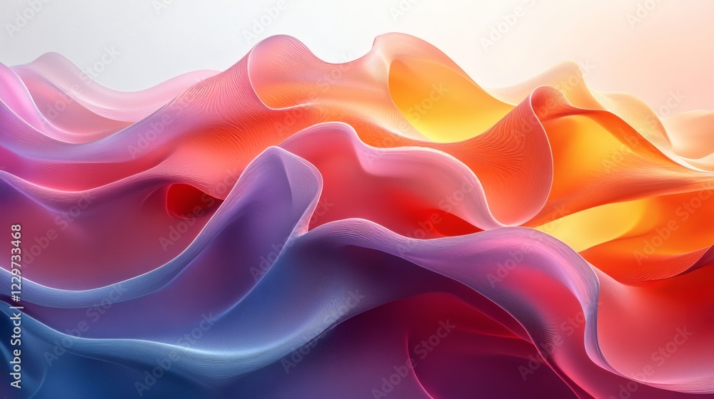 Poster modern 3d art design dynamic shapes and smooth gradients creating a visually striking abstract backg