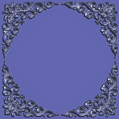 Ornate battered empty picture frame