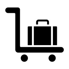 Vector Design Luggage Cart Icon Style