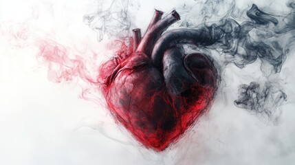 Heart digital abstract concept creative environment artistic perspective