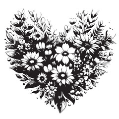 A delicate heart with flowers
