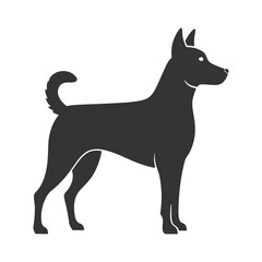 Dog silhouette vector illustration art design. Dog head logo icon set.