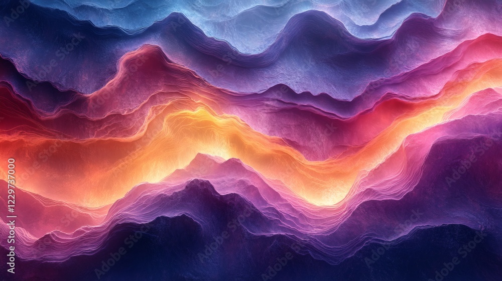 Poster modern 3d background abstract shapes and gradients blending into a sleek art design with vibrant col