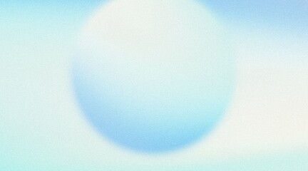 Light blue white color gradient sphere smooth grainy texture abstract background