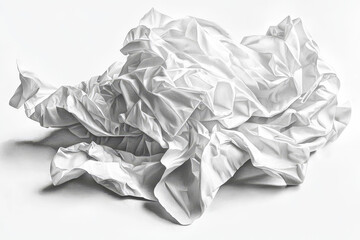 Fototapeta premium Graphite Drawing of Crumpled Fabric: Light and Shadow.