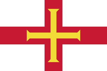 Flag of Guernsey, Vector illustration