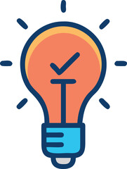Light Bulb Idea Vector: Innovation and Creativity Icon