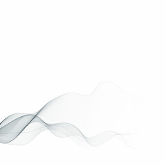 Blue abstract wave. Vector curves. Eps 10