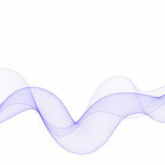 Blue wave pattern. Vector template. Abstract decor element. Eps 10