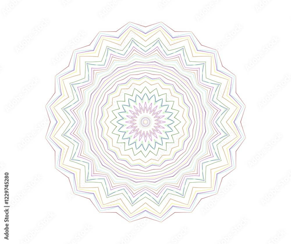 Poster white background with abstract shape of color lines