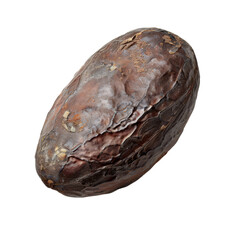 Obraz premium Raw cocoa pod with rough texture and dark brown color surface
