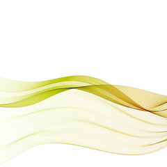 Green abstract wave. Vector curves. Eps10