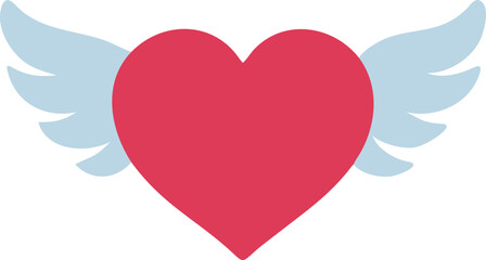 Angel Heart Icon: Valentine’s Day and Love Symbol
