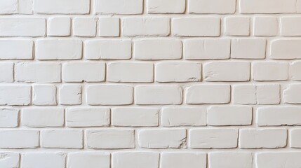 Naklejka premium White Brick Wall Texture Background Clean Minimalist Design Element Perfect for Modern Interiors