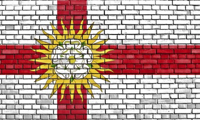 West Riding of Yorkshire flag painted on wall