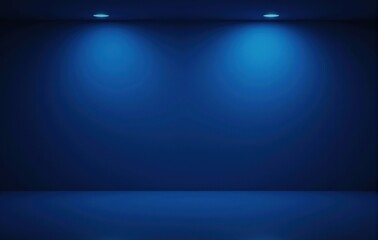 Blue Room with Two Recessed Lights