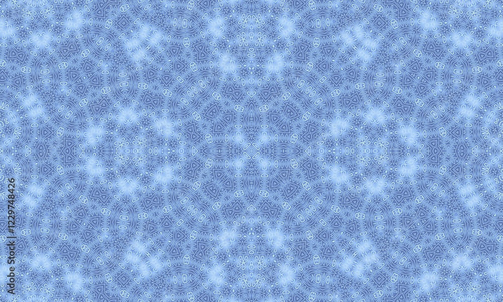 Poster blue background with abstract pattern