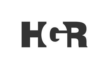 HGR logo design. Initial letter H G R bold font style for tech startups, consulting, corporate branding. Creative company name, headlines typography identity, trendy logotype.