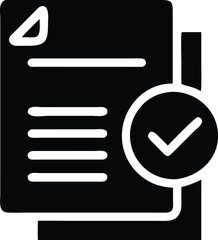 Document with Checkmark Vector Illustration for Business Use