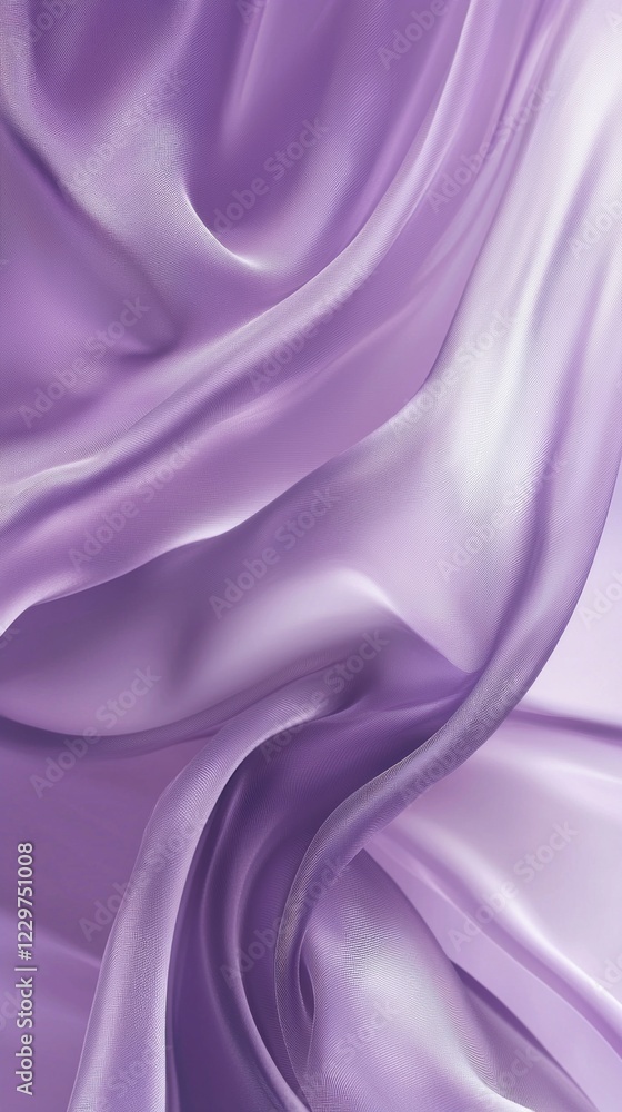 Poster Light lavender fabric unfurls in a captivating display of smooth textures. The delicate folds create a tranquil atmosphere, inviting relaxation and inspiring creativity in a peaceful setting