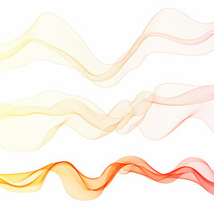 Set of abstract 0range waves. isolated on white background. Eps 10