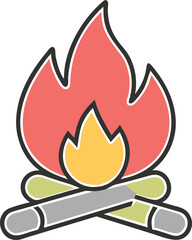 Campfire Artwork for Outdoor and Nature Themes