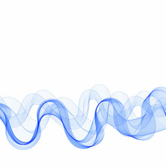 Blue wave. abstract vector graphics. Eps 10