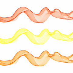 Set of colored waves. Abstract vector set. Decor elements. Eps 10