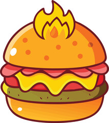 Delicious Burger Vector Illustration for Food Lovers