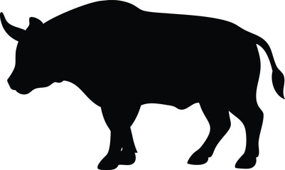 Minimalist Bull Icon in SVG Format