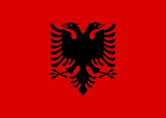 Flag of Albania, Vector illustration