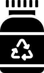 Recycle Bottle Glyph Icon