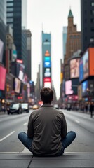 Fototapeta premium Finding Calm in the Chaos of the City