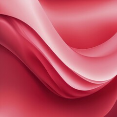Fototapeta premium Smooth, flowing wave pattern in red and pink gradient, creating an abstract digital art, AI generated