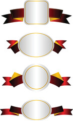 Beautiful Ribbons Banner, Tags and Bows Collection Set Vector Design EPS Template.