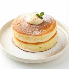 pancakes with butter and jam