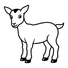 goat on white background