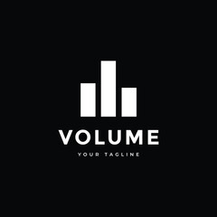 Volume music symbol modern logo design vector