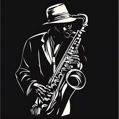 Saxophonist Silhouette