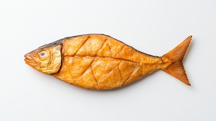 Fototapeta premium Crispy Fried Fish A Detailed Close Up Food Photograph