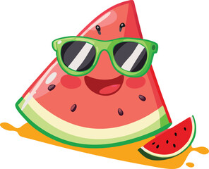 Funny Watermelon Cartoon for Summer Projects