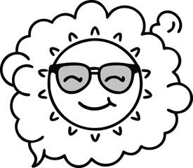 Happy Sun Vector with Sunglasses for Summer Vibes