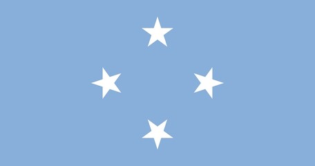 Flag of Micronesia, Vector illustration