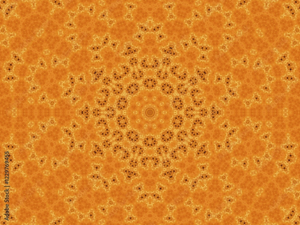 Poster background with abstract orange concentric pattern